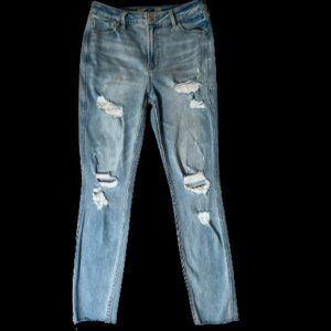 Old Navy Extra High-Rise Rockstar Super Skinny Distressed Ankle Jeans Size 10
